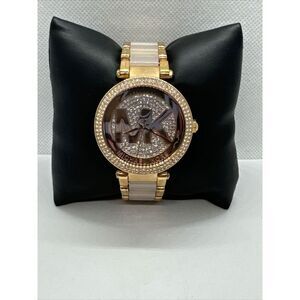 Michael Kors Parker MK6176 Women Rose Gold Analog Dial Quartz Wrist Watch JNA373